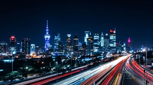 城市夜景延时：钢铁森林的呼吸 - 视频封面