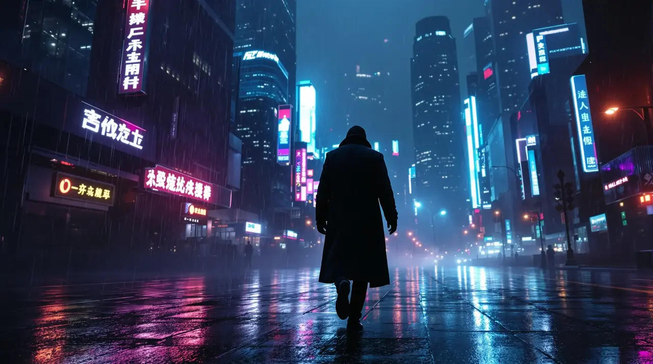 赛博朋克短片《霓虹边缘》:雨夜的逃亡 - www.视频 赛博朋克短片《霓虹边缘》:雨夜的逃亡 - 浏览器窗口预览